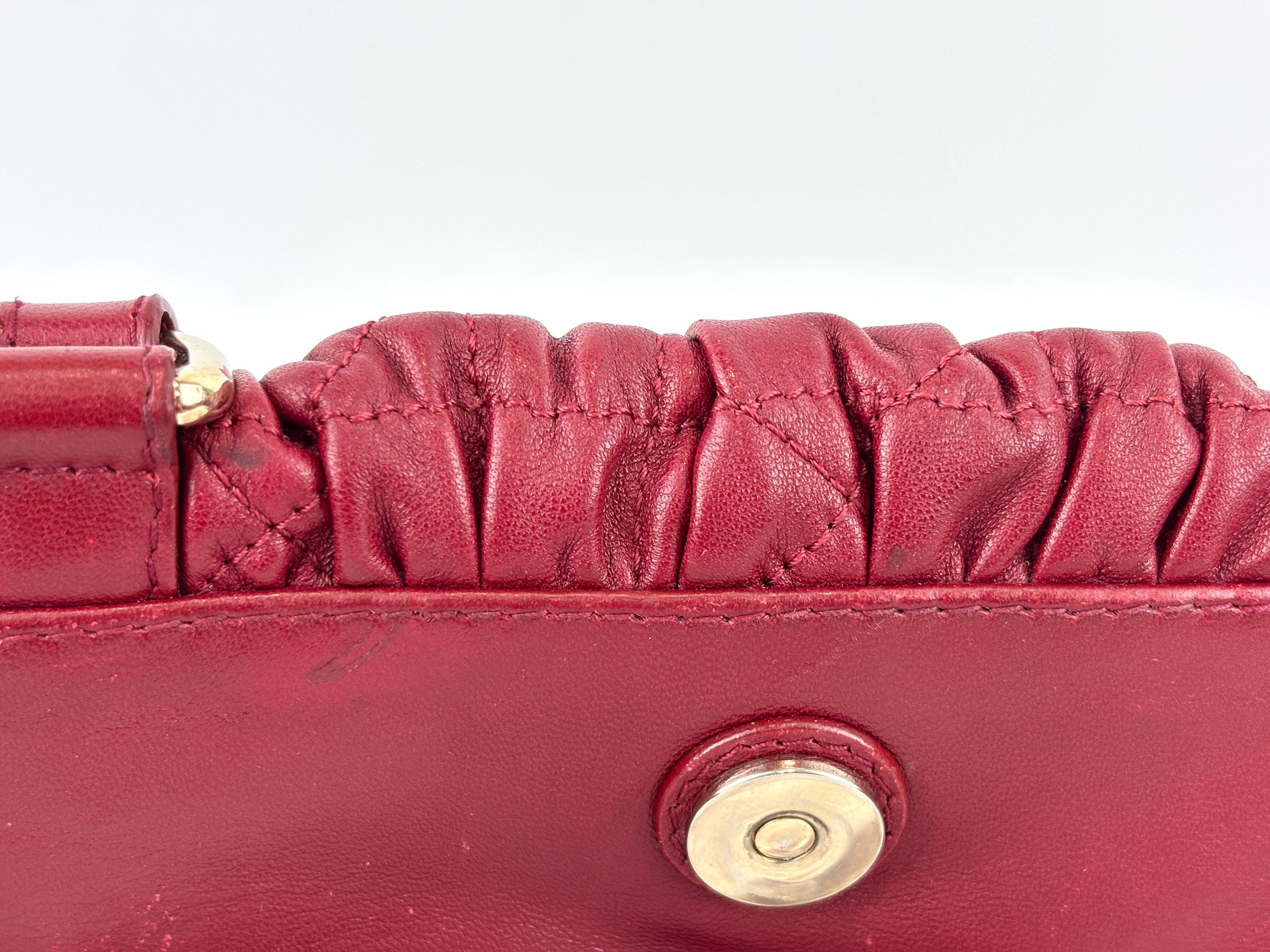 Gaufre Lambskin Cannage Delices Handbag