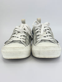 B23 Low Top Sneakers in White Black Oblique Technical Canvas Size 36
