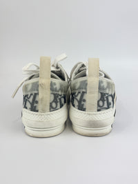 B23 Low Top Sneakers in White Black Oblique Technical Canvas Size 36