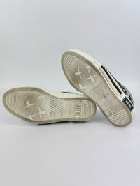 B23 Low Top Sneakers in White Black Oblique Technical Canvas Size 36