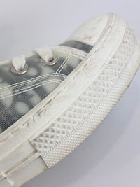 B23 Low Top Sneakers in White Black Oblique Technical Canvas Size 36
