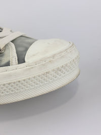 B23 Low Top Sneakers in White Black Oblique Technical Canvas Size 36