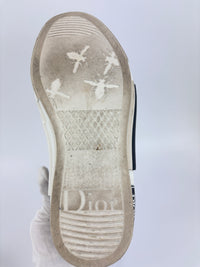 B23 Low Top Sneakers in White Black Oblique Technical Canvas Size 36