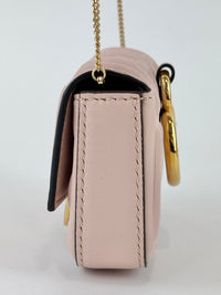 Nano Baguette Charm Nappa Matisse FF Embossed in Rosa Pink