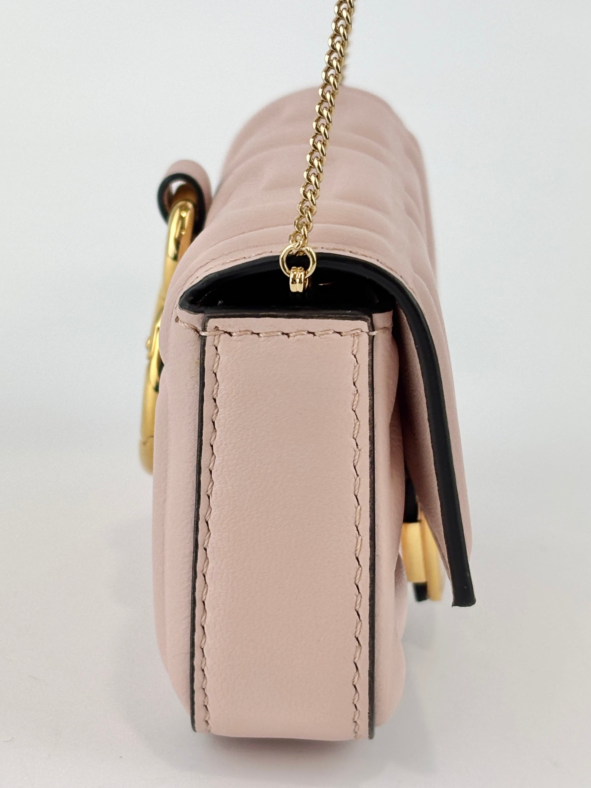 Nano Baguette Charm Nappa Matisse FF Embossed in Rosa Pink