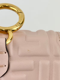 Nano Baguette Charm Nappa Matisse FF Embossed in Rosa Pink