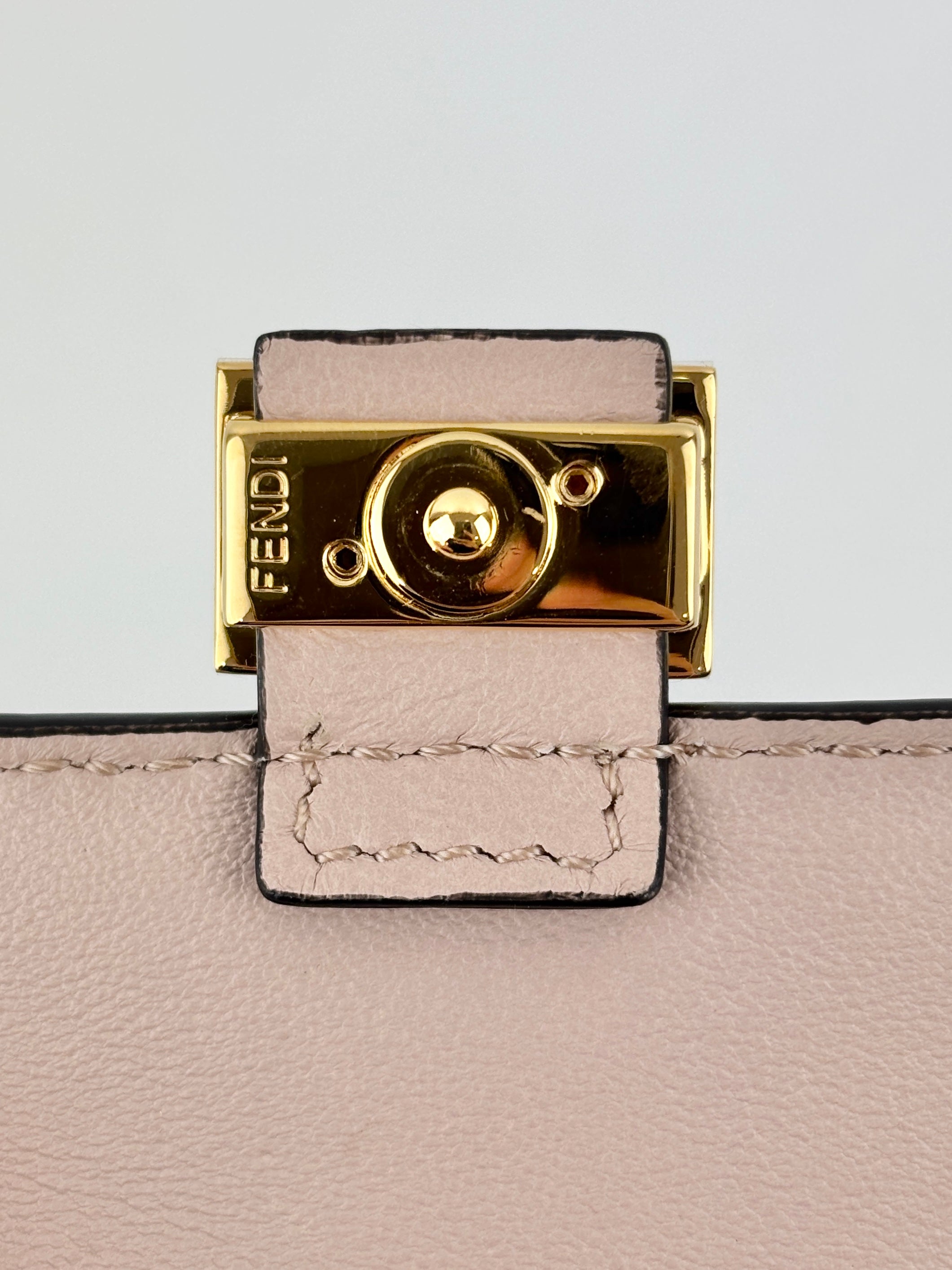 Nano Baguette Charm Nappa Matisse FF Embossed in Rosa Pink