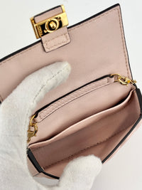 Nano Baguette Charm Nappa Matisse FF Embossed in Rosa Pink