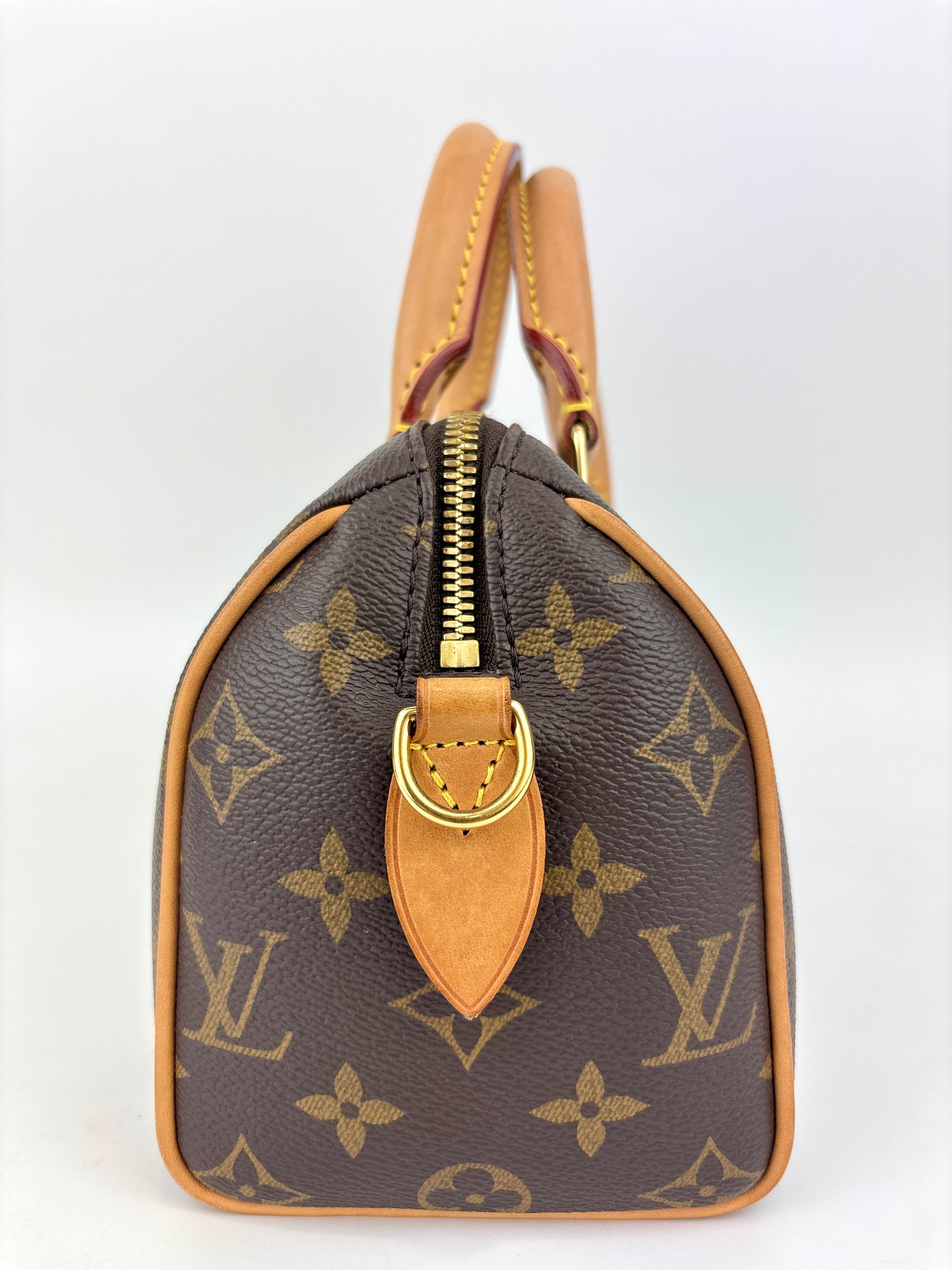 Louis Vuitton Speedy キーホルダー Louis Vuitton Monogram Dune Micro Speedy Bag Charm Keychain M01882