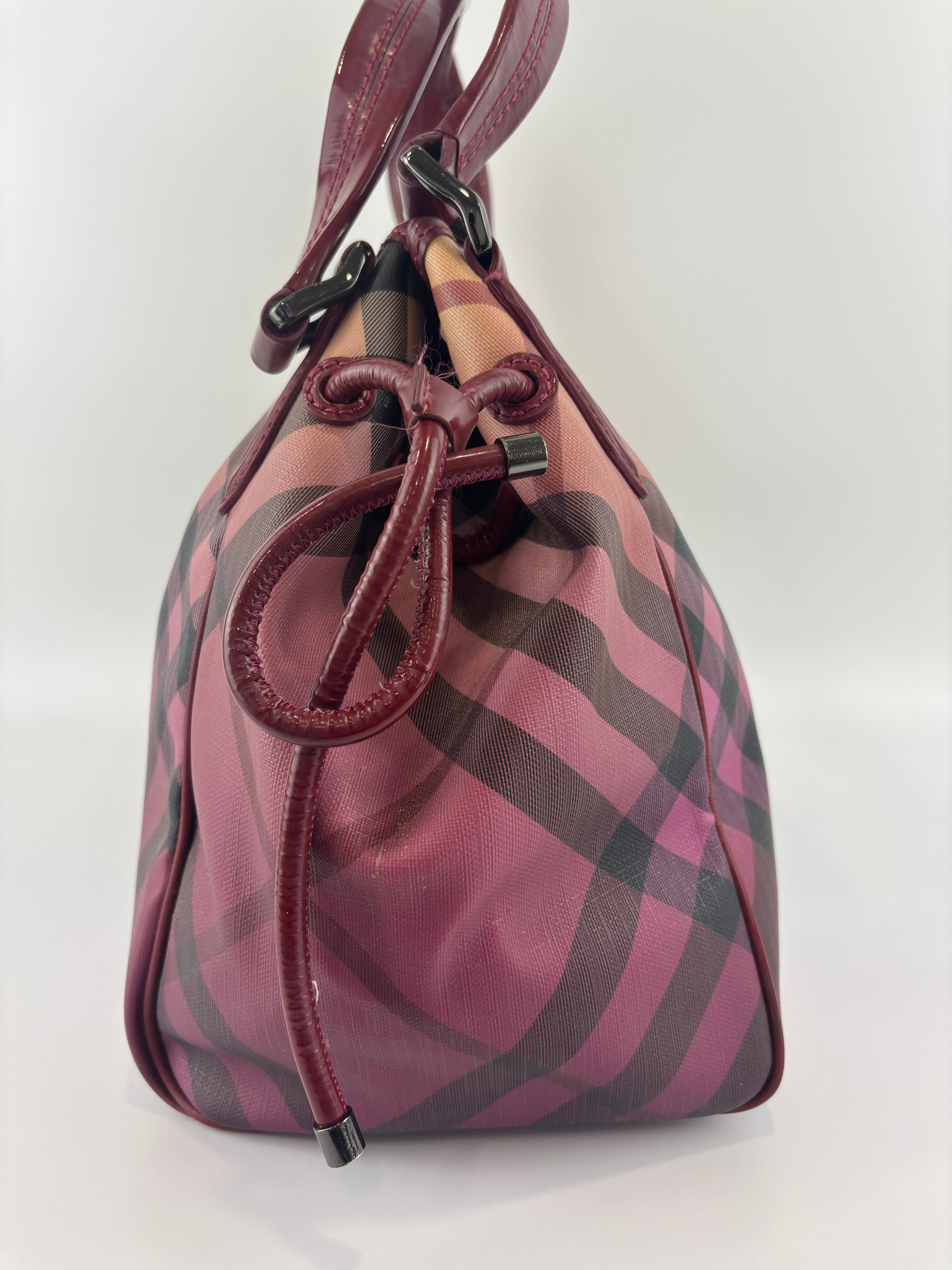 Raspberry Gradient Supernova Check Bilmore Tote Bag