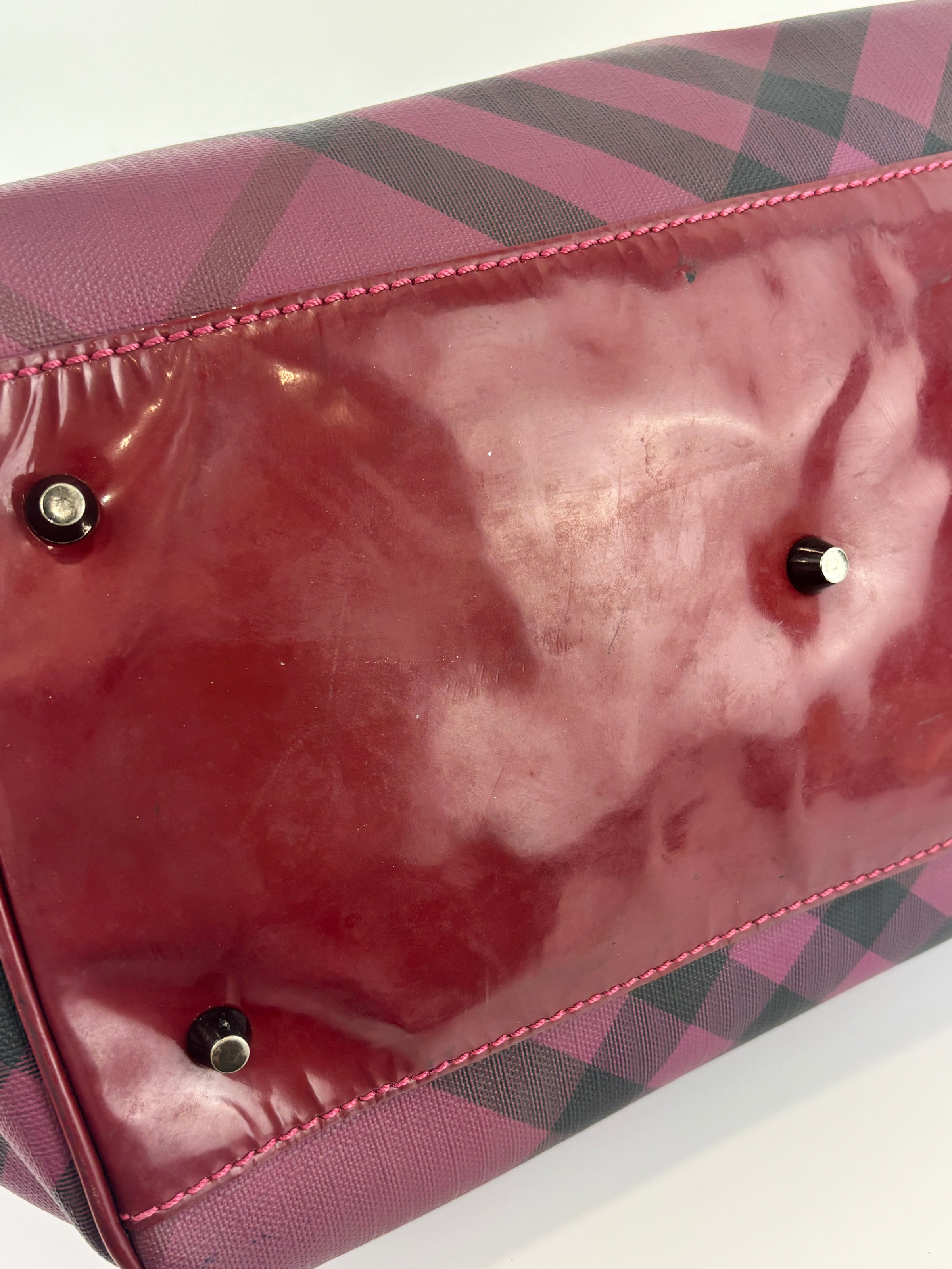 Raspberry Gradient Supernova Check Bilmore Tote Bag
