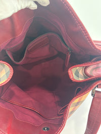 Raspberry Gradient Supernova Check Bilmore Tote Bag
