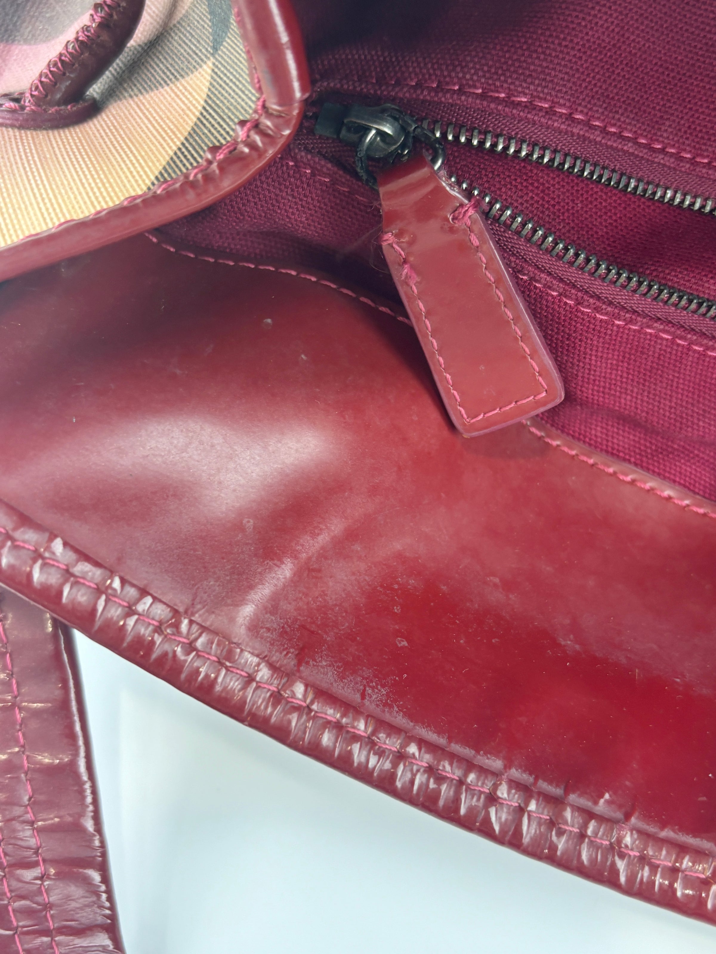 Raspberry Gradient Supernova Check Bilmore Tote Bag