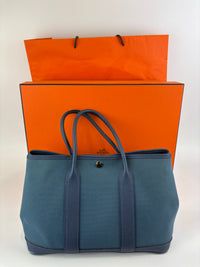 Garden Party 30 Toile Militaire Veau Negonda Bleu Brighton - Glampot