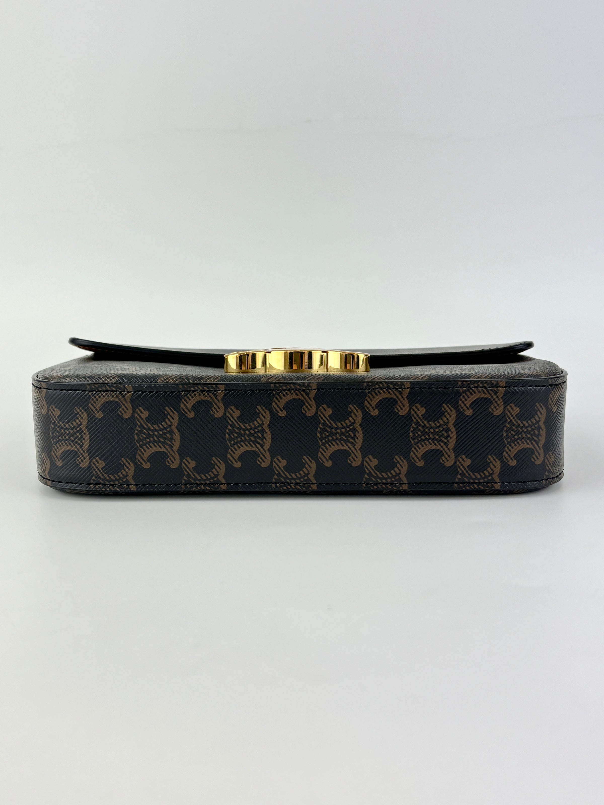 Chain Shoulder Bag in Triomphe Coated Canvas Brown