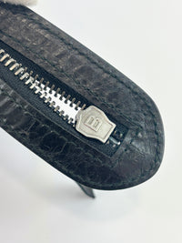 Metallic Edge City Bag in Black Lambskin SHW