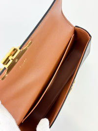 Chain Shoulder Bag in Triomphe Coated Canvas Brown