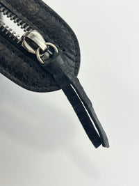 Metallic Edge City Bag in Black Lambskin SHW