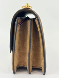 T Monogram Hazelnut Jacquard Shoulder Bag GHW