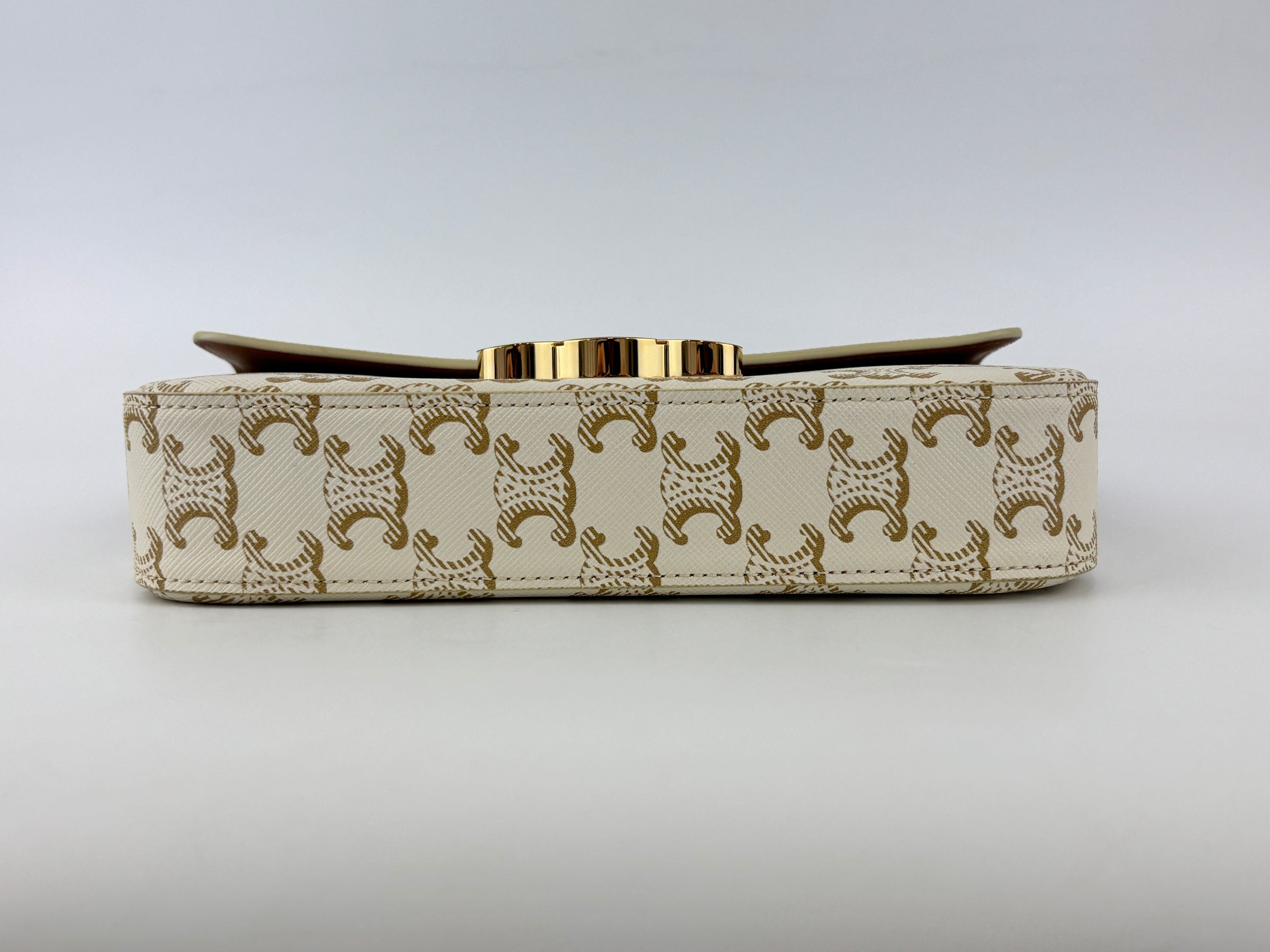 Triomphe Shoulder Bag In Triomphe Canvas White