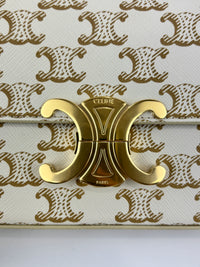 Triomphe Shoulder Bag In Triomphe Canvas White