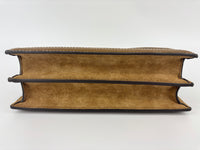 T Monogram Hazelnut Jacquard Shoulder Bag GHW