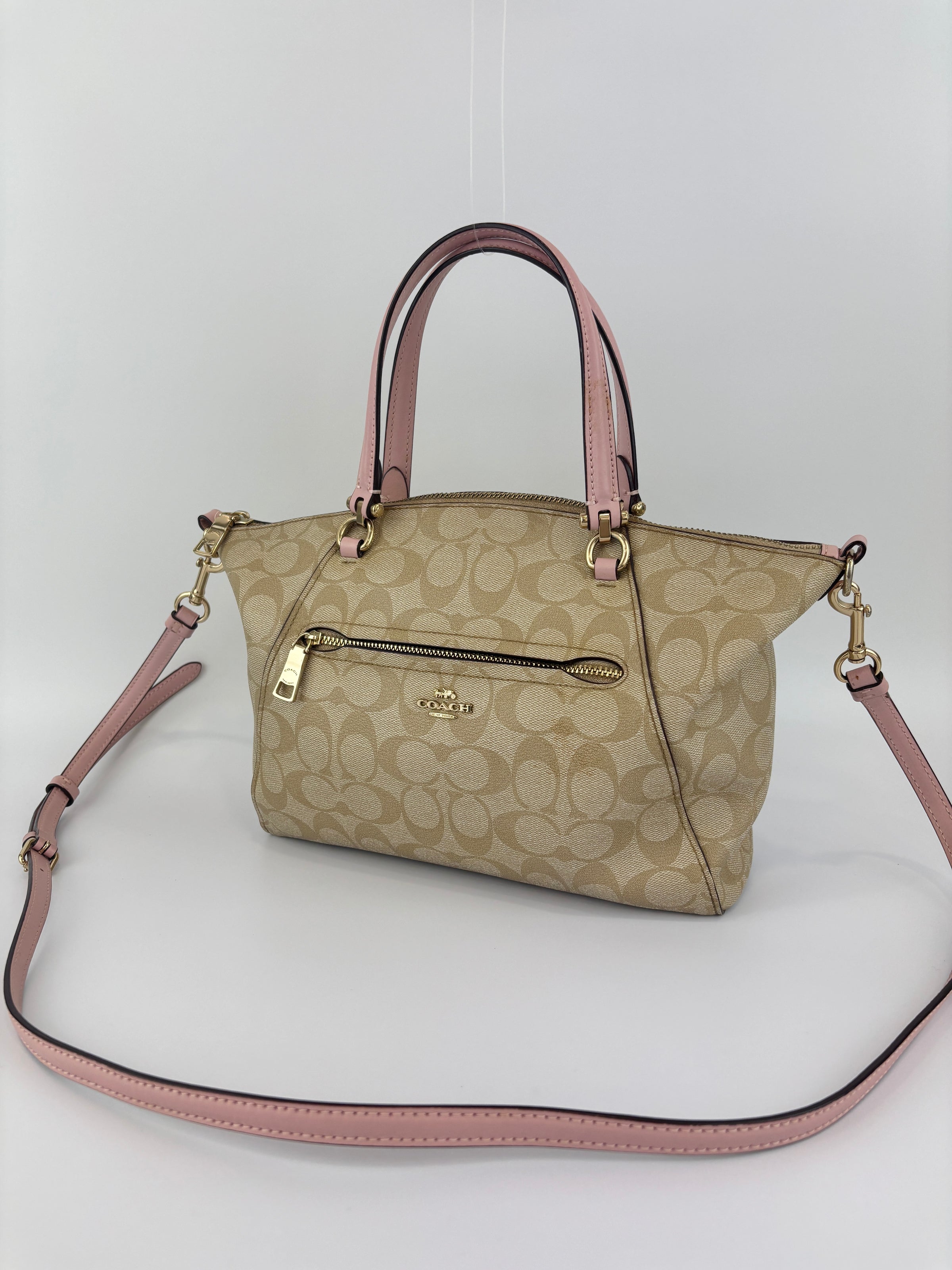 Prairie Satchel Crossbody Bag Light Khaki/Petal