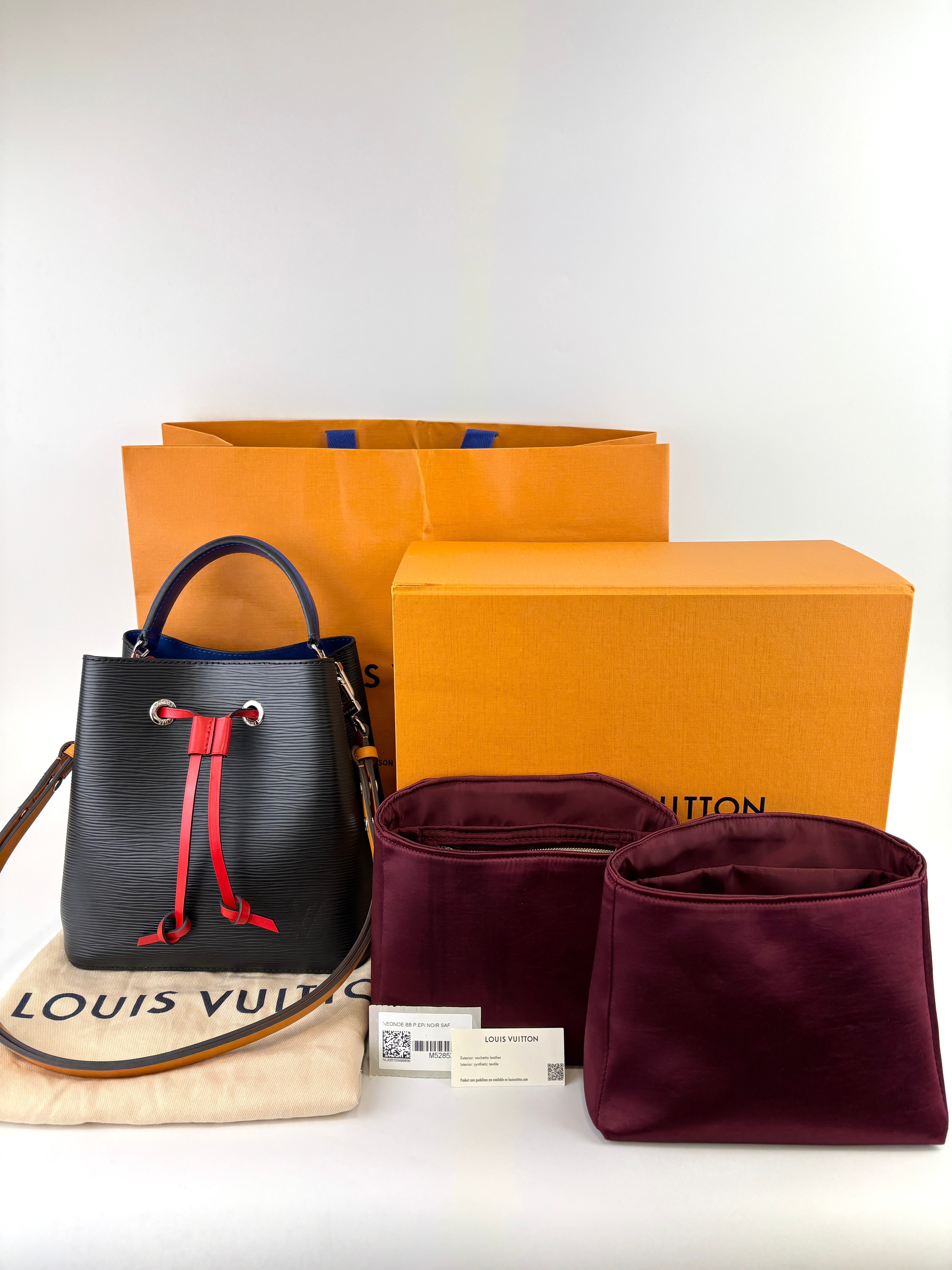 Louis Vuitton NeoNoe BB Epi Noir Saffron M52853 RFID – Glampot