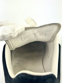 Oversized Sneakers in White Calfskin / Black Suede Size 37.5