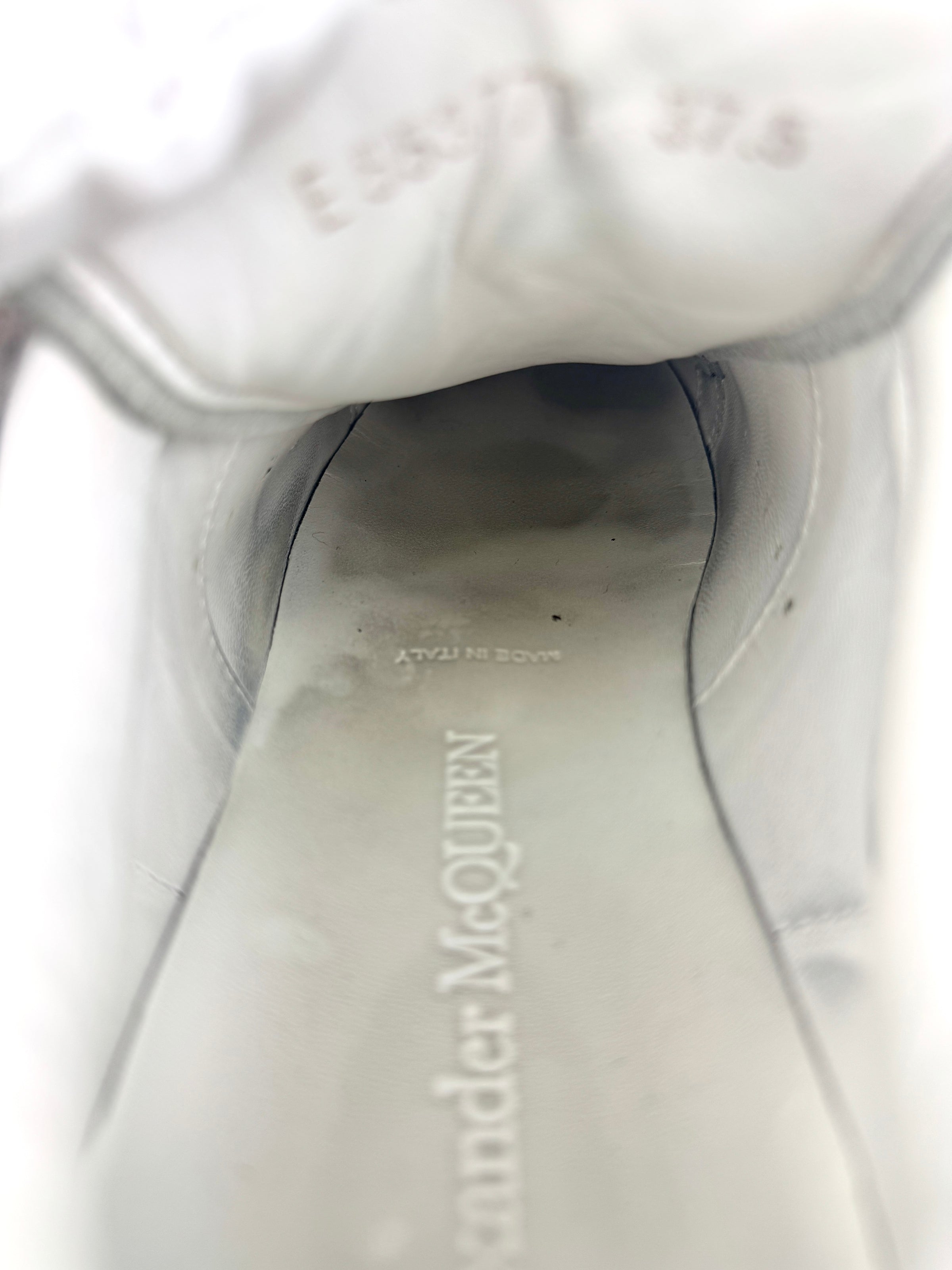 Oversized Sneakers in White Calfskin / Black Suede Size 37.5