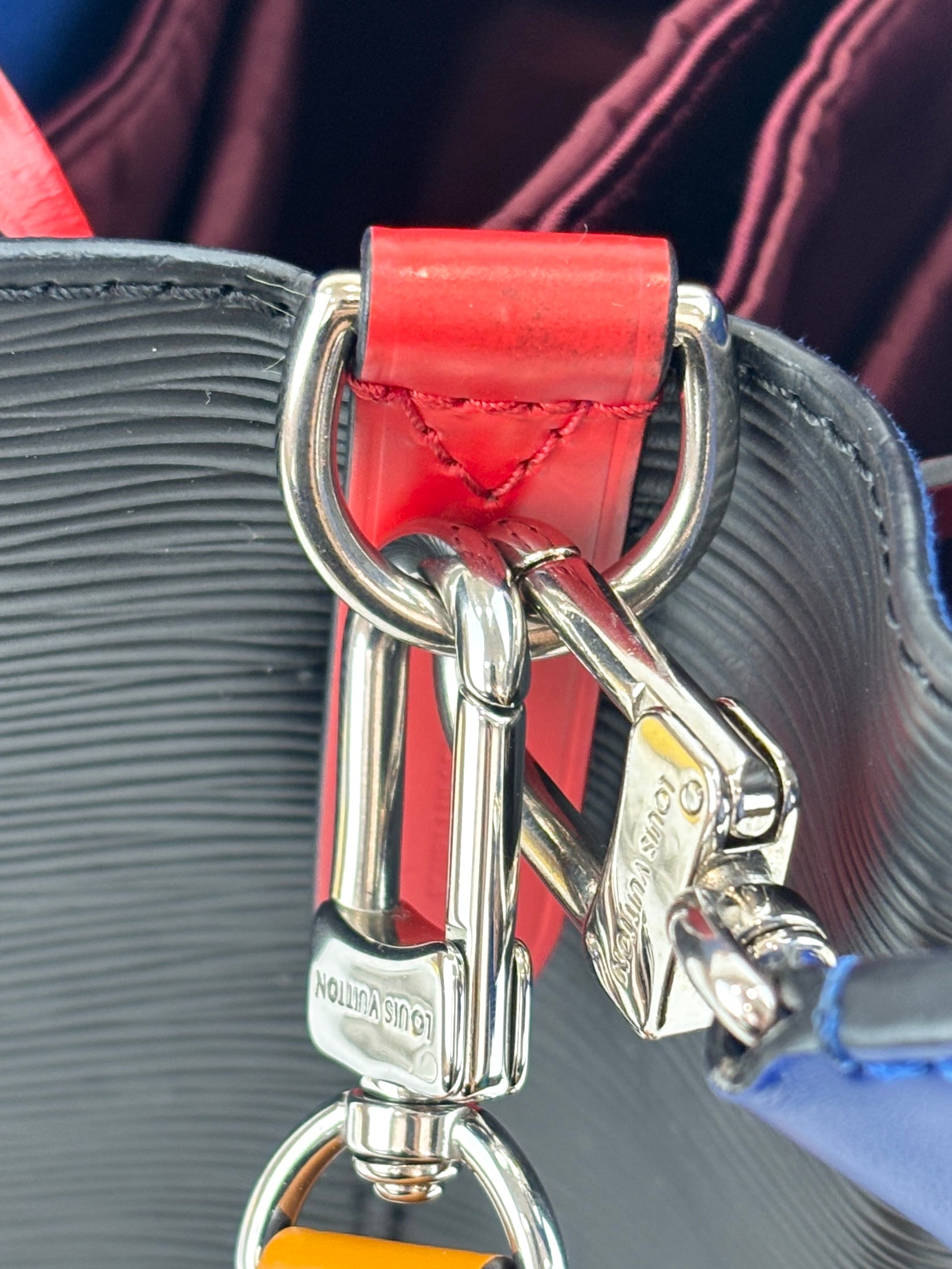 M52853 NeoNoe BB Bucket Bag Epi Noir Saffron (RFID)