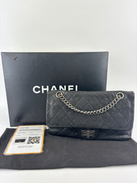 Black Quilted Matte Caviar Bijoux Chain 225 Reissue 2.55 Flap RHW