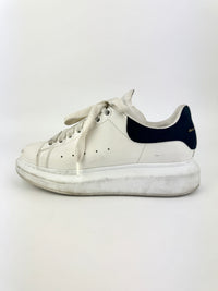 Oversized Sneakers in White Calfskin / Black Suede Size 37.5