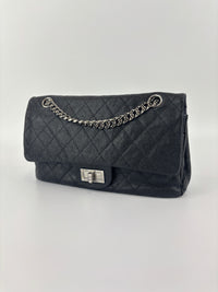 Black Quilted Matte Caviar Bijoux Chain 225 Reissue 2.55 Flap RHW