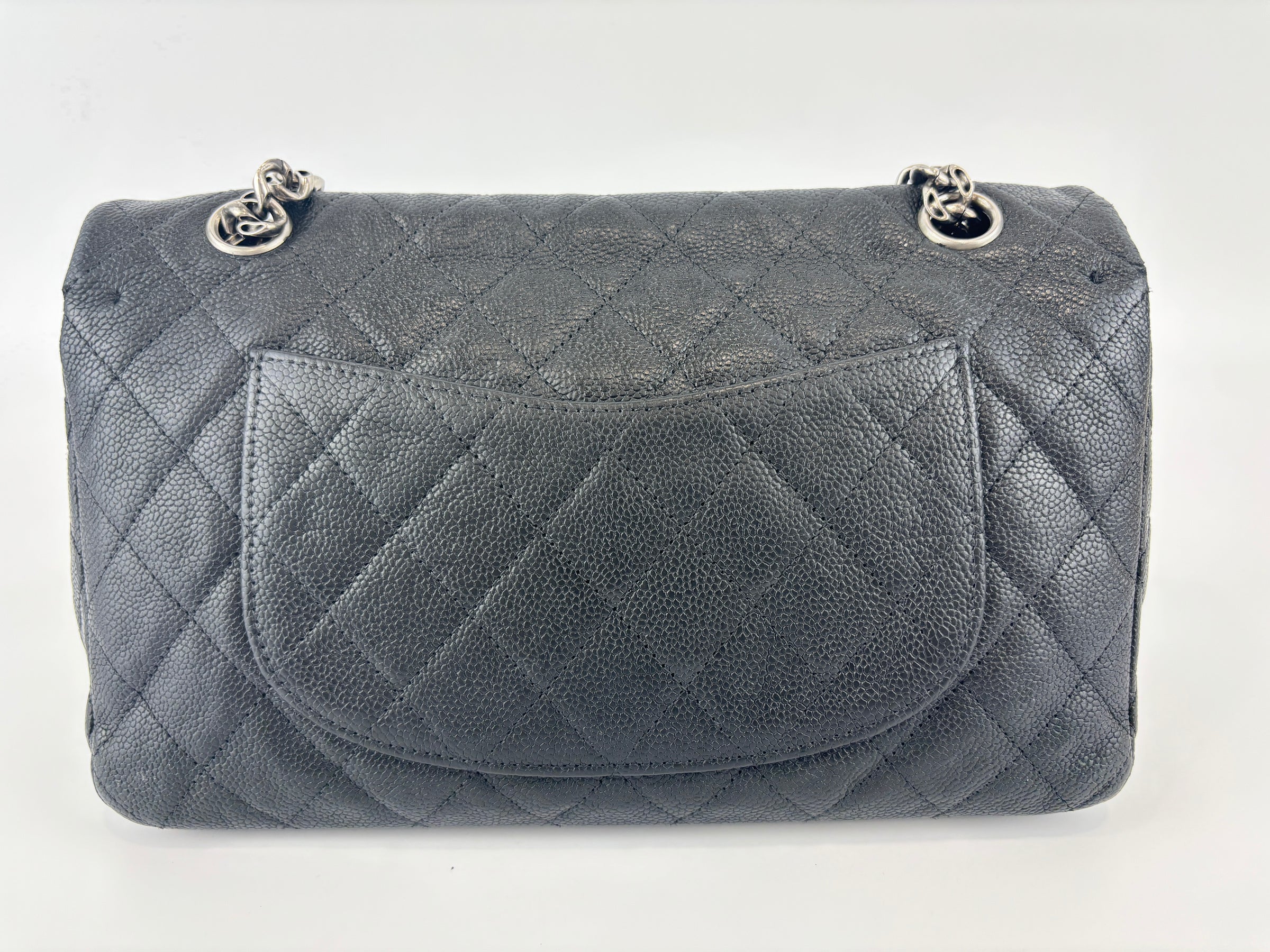 Black Quilted Matte Caviar Bijoux Chain 225 Reissue 2.55 Flap RHW