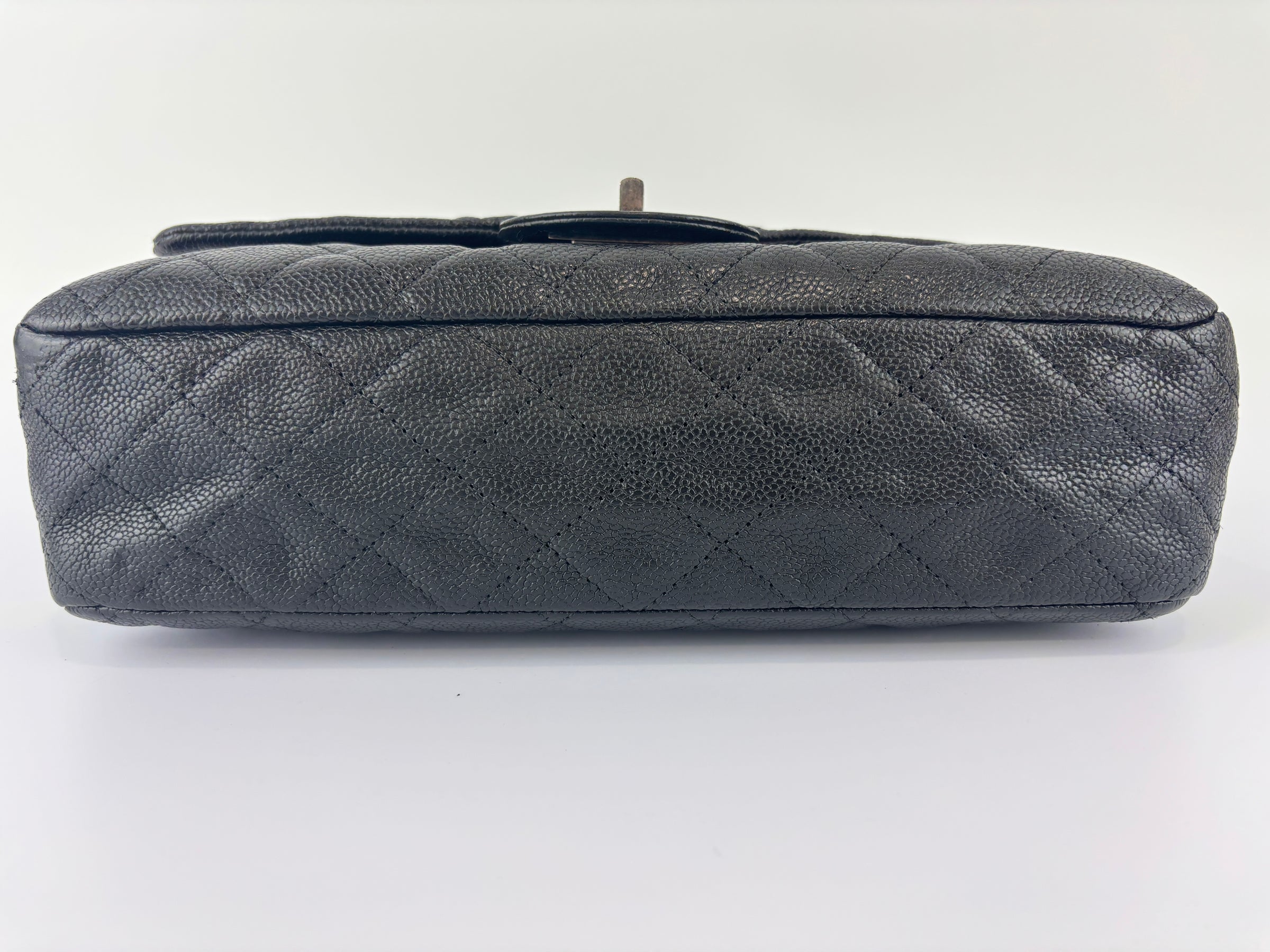 Black Quilted Matte Caviar Bijoux Chain 225 Reissue 2.55 Flap RHW
