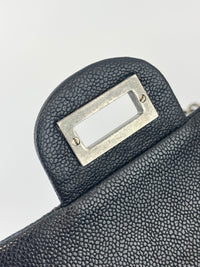 Black Quilted Matte Caviar Bijoux Chain 225 Reissue 2.55 Flap RHW