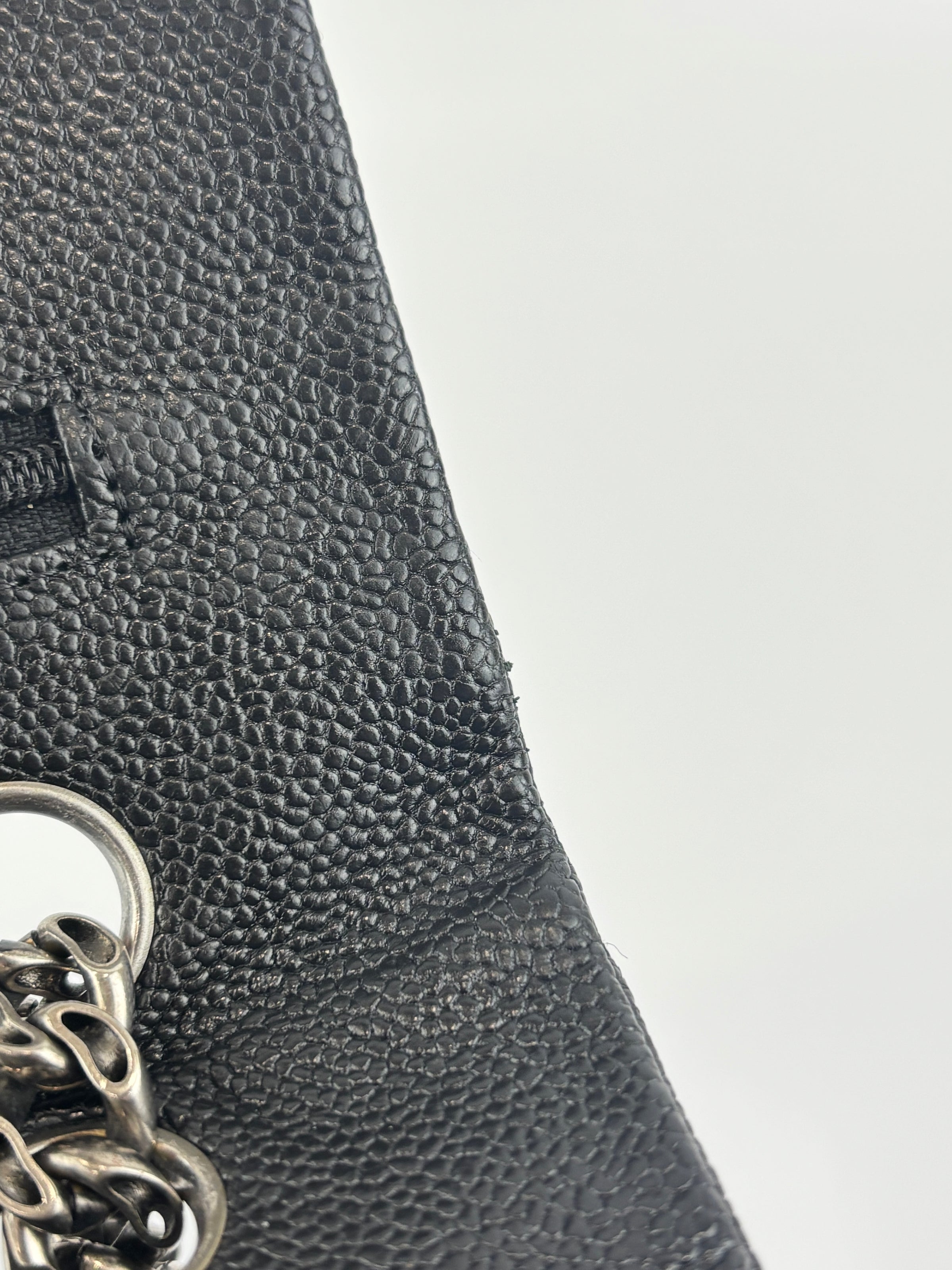 Black Quilted Matte Caviar Bijoux Chain 225 Reissue 2.55 Flap RHW