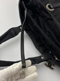 Paris-Biarritz Tote Black Quilted Nylon