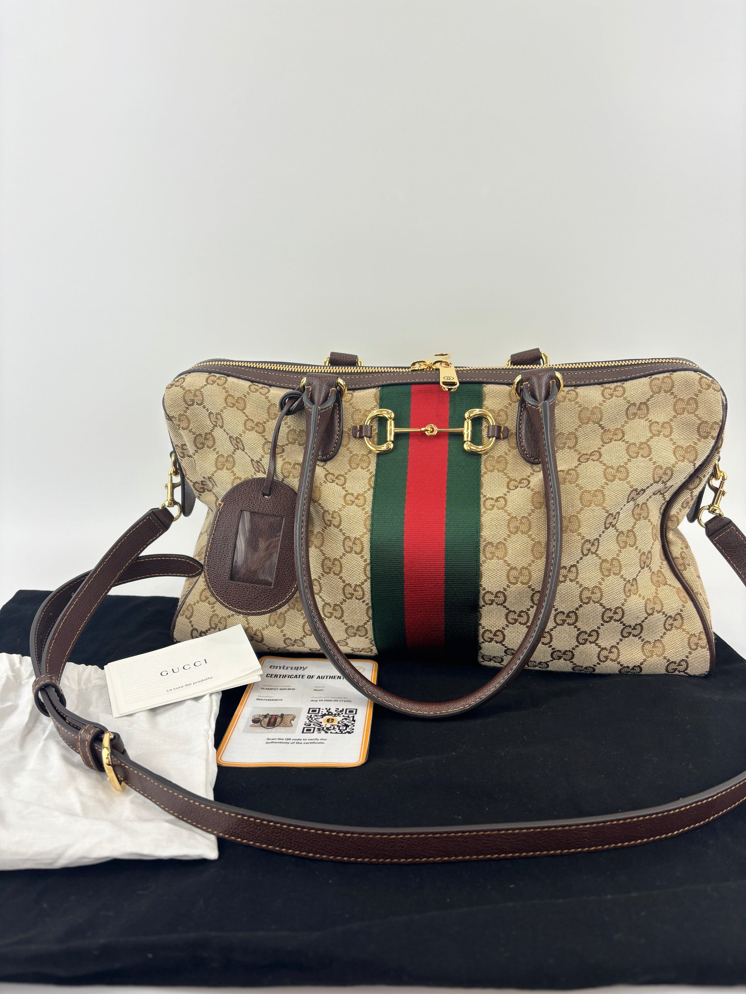 Borsetto Large Boston Bag GG Canvas