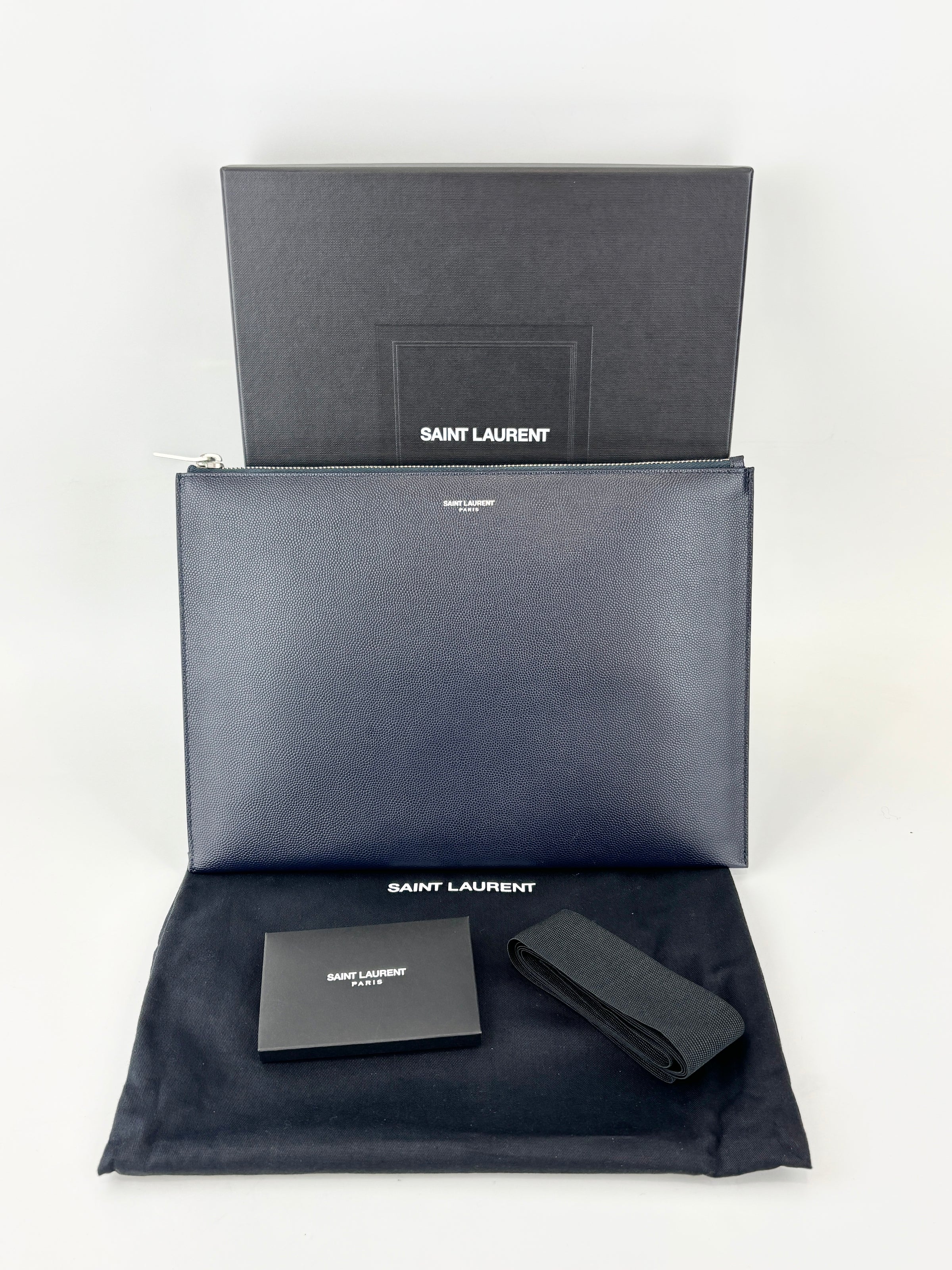 Paris 397294  Zipped Tablet Holder Dark Navy Grain De Poudre-Leather