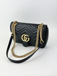 GG Marmont Medium Shoulder Bag Black