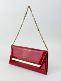 Margot Clutch in Red Patent