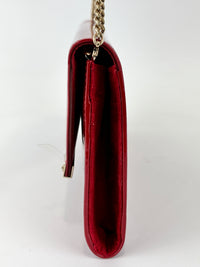 Margot Clutch in Red Patent