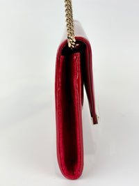 Margot Clutch in Red Patent