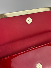 Margot Clutch in Red Patent