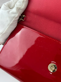 Margot Clutch in Red Patent