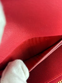 Margot Clutch in Red Patent