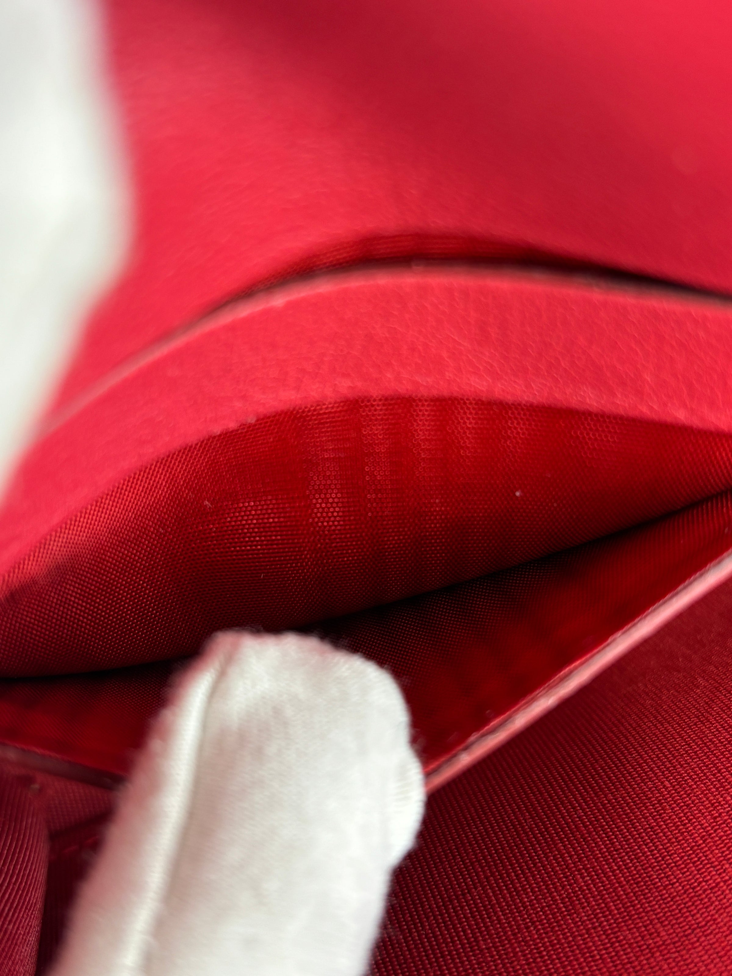 Margot Clutch in Red Patent