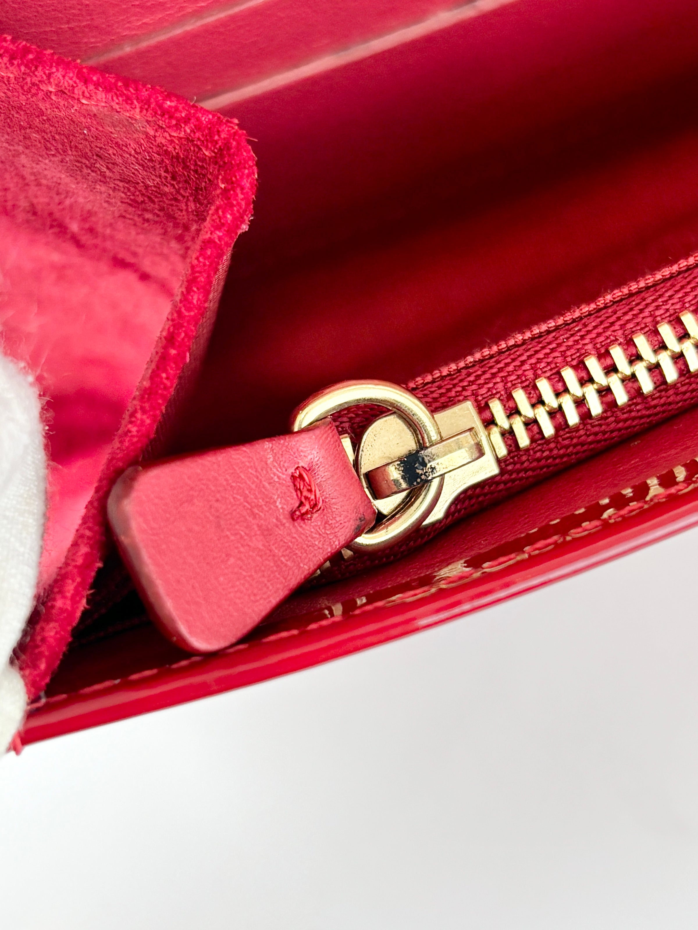 Margot Clutch in Red Patent